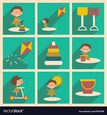 Flat with shadow concept and mobile application vector image
