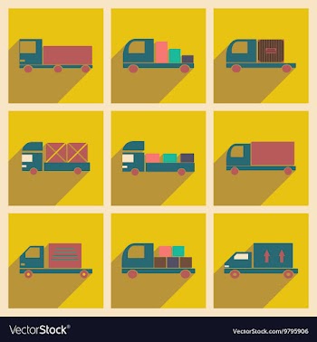 Flat with shadow concept and mobile application vector image