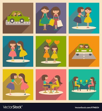 Flat with shadow concept and mobile application vector image
