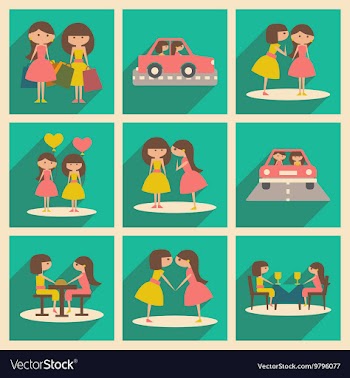 Flat with shadow concept and mobile application vector image