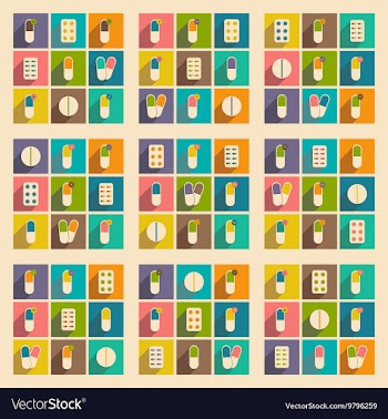 Flat with shadow concept and mobile application vector image