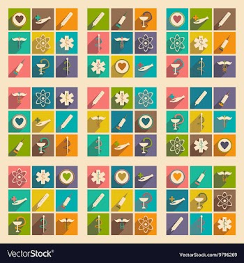Flat with shadow concept and mobile application vector image