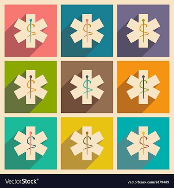 Flat with shadow concept and mobile application vector image