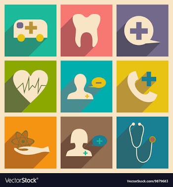 Flat with shadow concept and mobile application vector image
