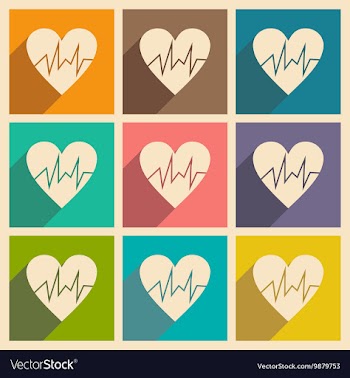 Flat with shadow concept and mobile application vector image
