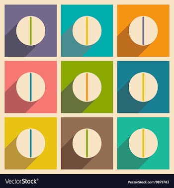 Flat with shadow concept and mobile application vector image