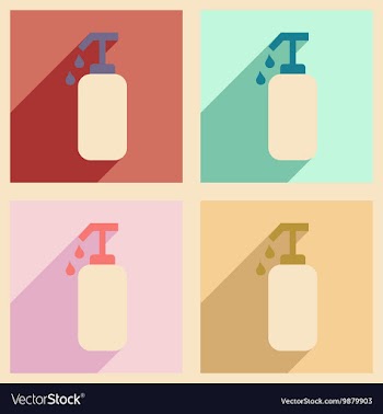 Flat with shadow concept and mobile application vector image
