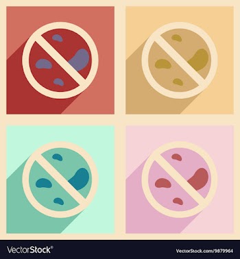 Flat with shadow concept and mobile application vector image