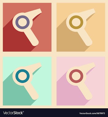 Flat with shadow concept and mobile application vector image