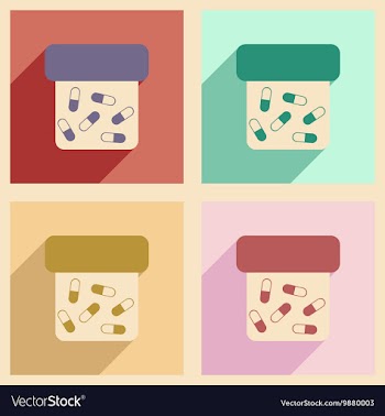 Flat with shadow concept and mobile application vector image