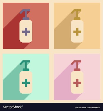 Flat with shadow concept and mobile application vector image