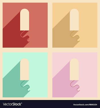 Flat with shadow concept and mobile application vector image
