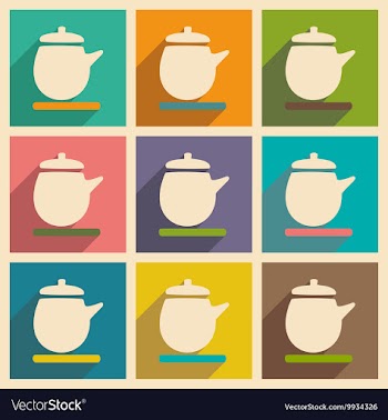 Flat with shadow concept and mobile application vector image