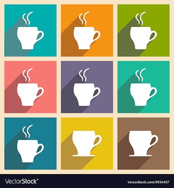 Flat with shadow concept and mobile application vector image