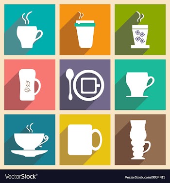 Flat with shadow concept and mobile application vector image