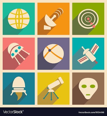 Flat with shadow concept and mobile application vector image