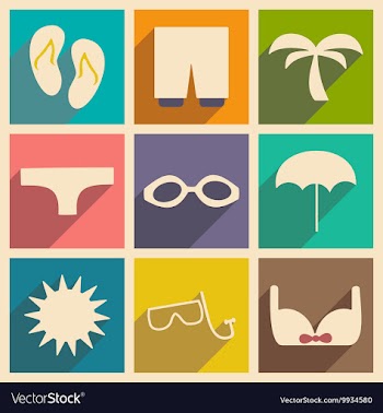 Flat with shadow concept and mobile application vector image