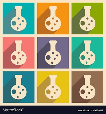 Flat with shadow concept and mobile application vector image
