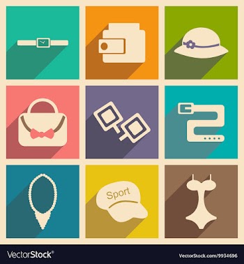 Flat with shadow concept and mobile application vector image