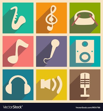 Flat with shadow concept and mobile application vector image