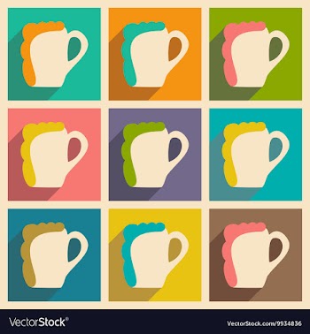 Flat with shadow concept and mobile application vector image