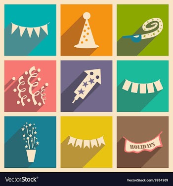Flat with shadow concept and mobile application vector image