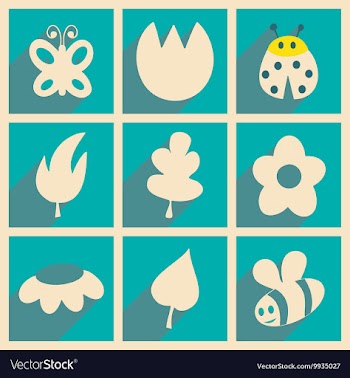Flat with shadow concept and mobile application vector image