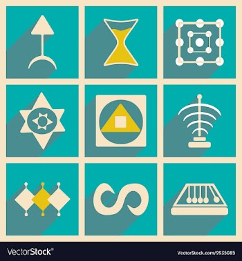 Flat with shadow concept and mobile application vector image