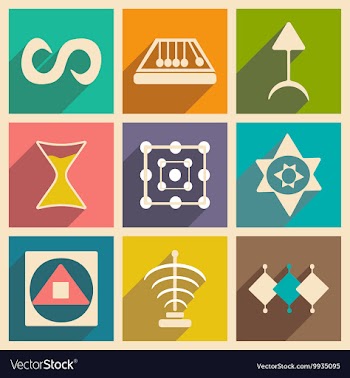 Flat with shadow concept and mobile application vector image