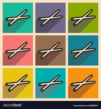 Flat with shadow concept chopsticks stylish vector image