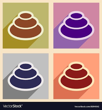 Flat with shadow concept wasabi on a stylish vector image