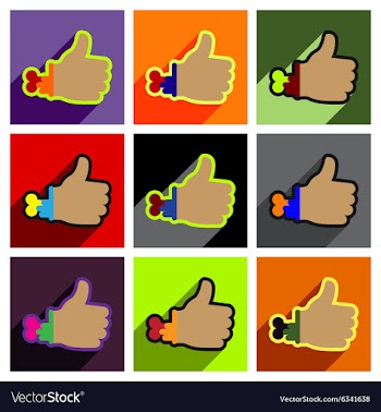 Flat with shadow concept Zombie hand on a colored vector image