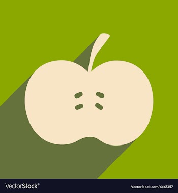 Flat with shadow icon and mobile applacation apple vector image