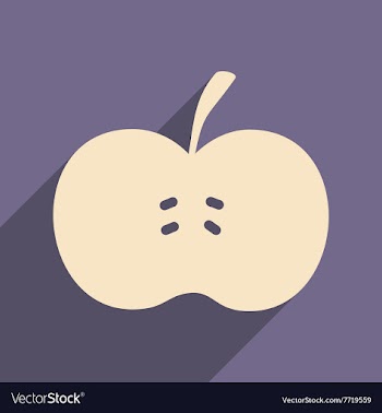 Flat with shadow icon and mobile applacation apple vector image