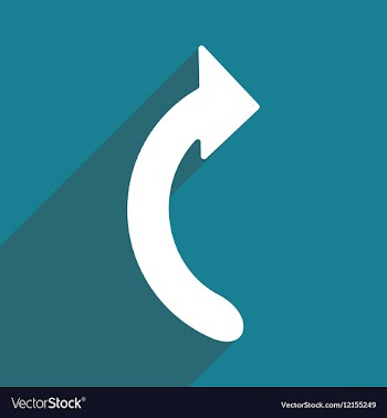Flat with shadow icon and mobile applacation arrow vector image