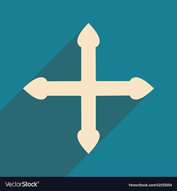 Flat with shadow icon and mobile applacation arrow vector image