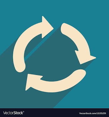 Flat with shadow icon and mobile applacation arrow vector image