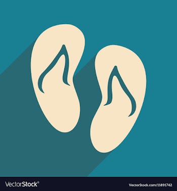 Flat with shadow icon and mobile applacation beach vector image