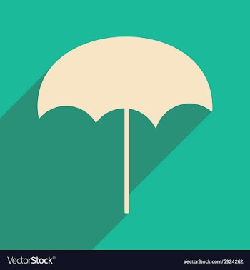 Flat with shadow icon and mobile applacation beach vector image