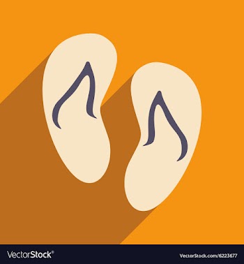 Flat with shadow icon and mobile applacation beach vector image