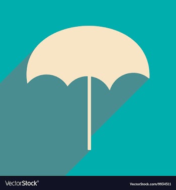 Flat with shadow icon and mobile applacation beach vector image