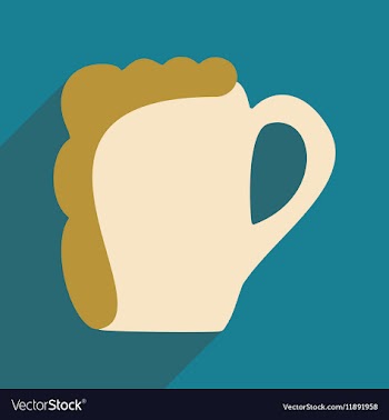 Flat with shadow icon and mobile applacation beer vector image
