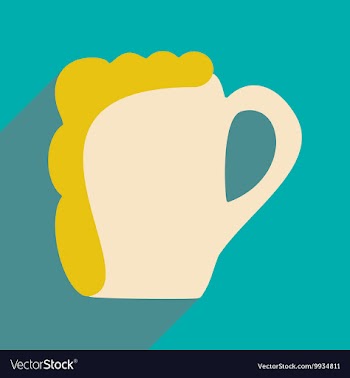 Flat with shadow icon and mobile applacation beer vector image