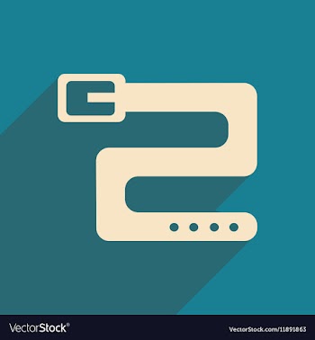 Flat with shadow icon and mobile applacation belt vector image