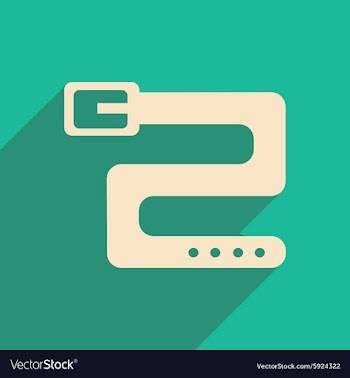 Flat with shadow icon and mobile applacation belt vector image