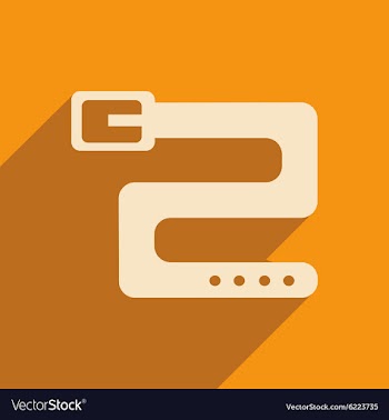 Flat with shadow icon and mobile applacation belt vector image