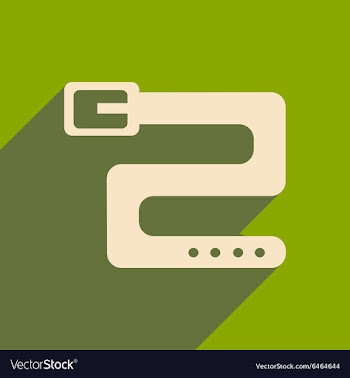 Flat with shadow icon and mobile applacation belt vector image