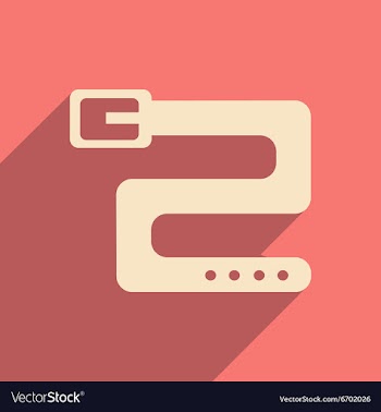 Flat with shadow icon and mobile applacation belt vector image
