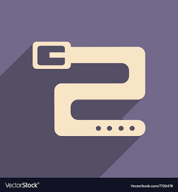 Flat with shadow icon and mobile applacation belt vector image