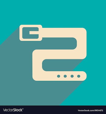 Flat with shadow icon and mobile applacation belt vector image